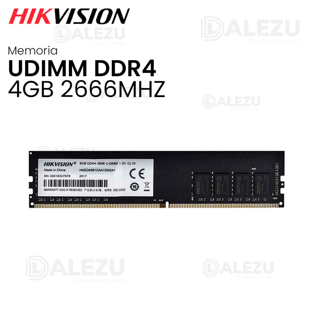 HIKVISION-MEMORIA-UDIMM-DDR4-4GB-2666MHZ