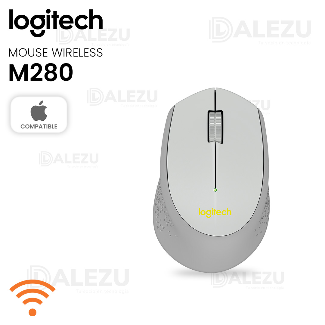 LOGITECH-MOUSE-WIRELESS-M280-GREY