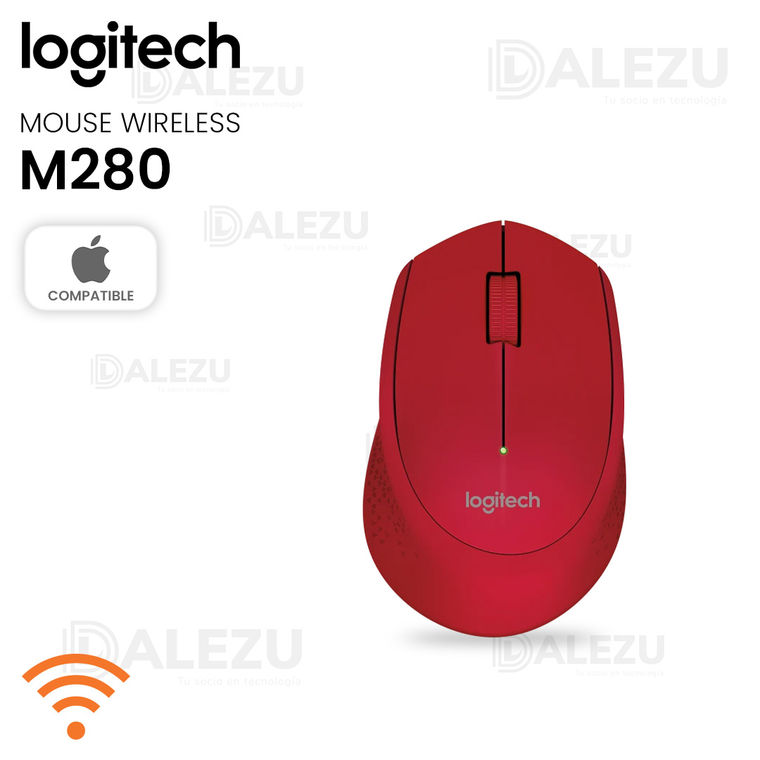 LOGITECH-MOUSE-WIRELESS-M280-ROJO