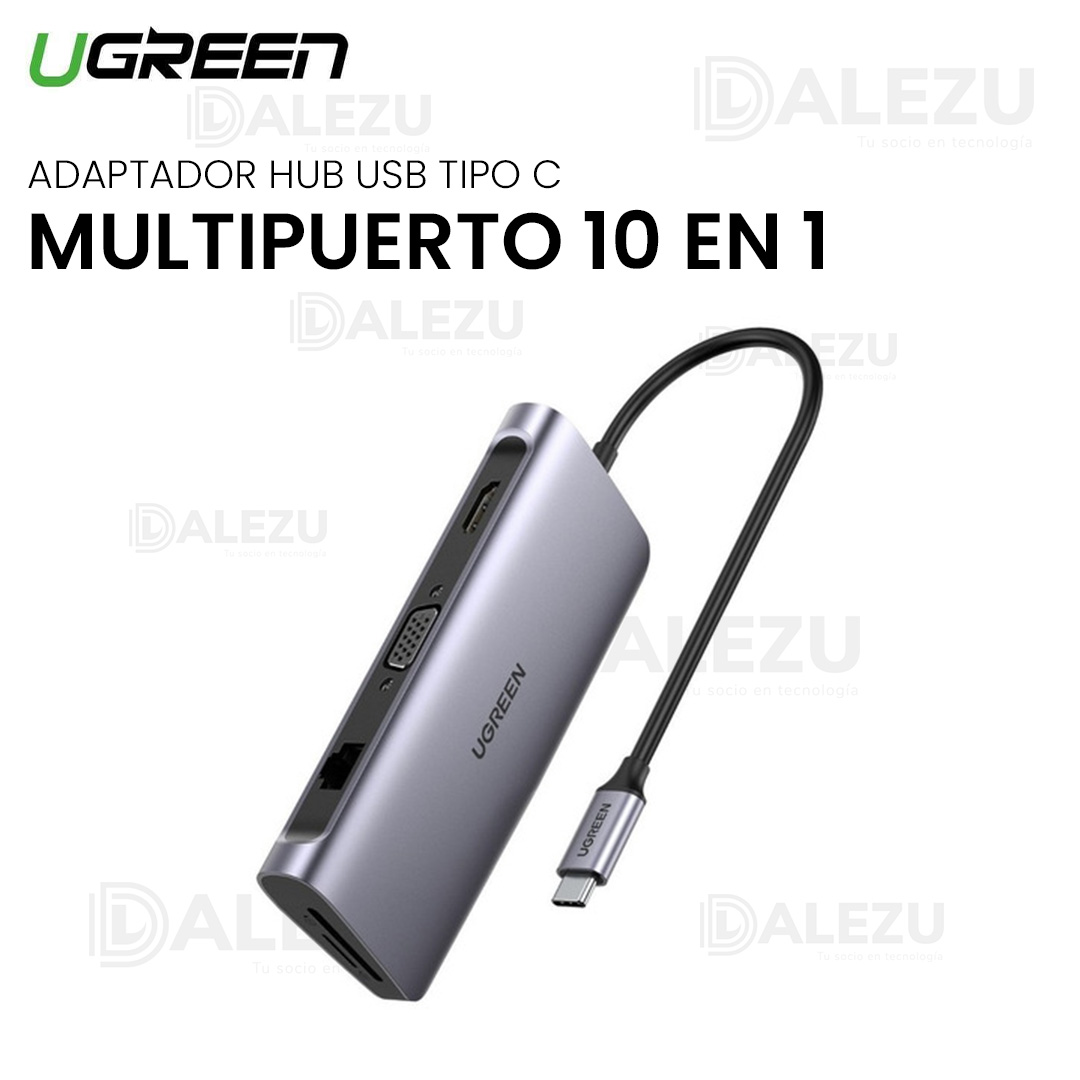 UGREEN-ADAPTADOR-HUB-USB-TIPO-C-MULTIPUERTO-10-EN-1